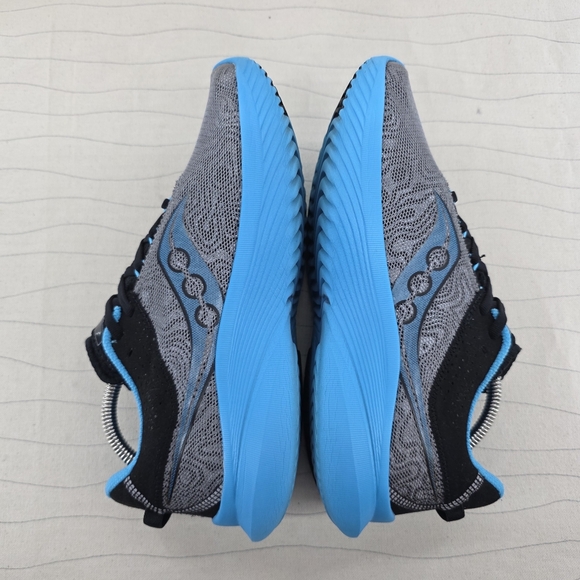 Saucony Womens Kinvara 14 Gray Blue Black Running Sneakers Shoes S10823-60 Sz 9 - Picture 7 of 12